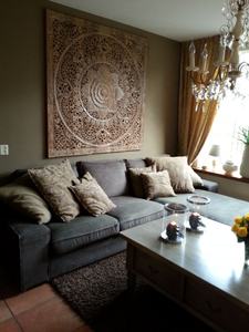 Panneaux en bois de teck de style art populaire Art mural décoratif sculpté pour la maison ou le bureau - Product Image 4