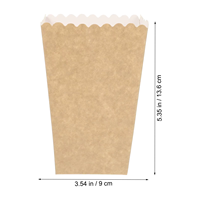 Contenants en papier biodégradables rectangulaires de qualité alimentaire pour pop-corn, personnalisables avec logo, écologiques et recyclables, directement de l'usine