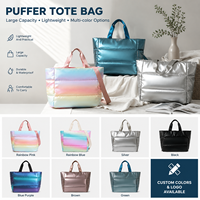 Sac fourre-tout matelassé en nylon pour femme, grande capacité, sac à bandoulière léger pour voyage, travail, usage quotidien, OEM ODM, vente en gros