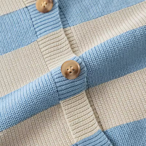 Ensemble de vêtements en tricot pour bébé nouveau-né d'hiver, cardigan rayé à manches longues et pantalon pour garçon, ensemble de 2 pièces, pull pour enfants - Product Image 6