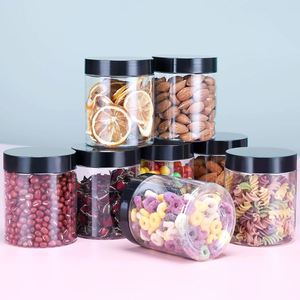 Envases Redondos Transparentes de Plástico PET sin BPA de 250 ml, 350 ml, 550 ml, 600 ml y 1000 ml con Tapa de Rosca para Almacenar Galletas, Dulces y Frutos Secos - Product Image 4
