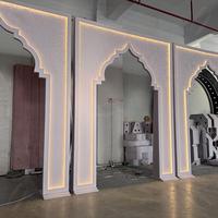 Arche de toile de fond de mariage moderne et personnalisée, design 3D ouvert, forme sculptée