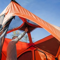 Tente de camping familiale grande capacité, une chambre, en tissu Oxford 600D imperméable, avec poteaux en fibre de verre, ouverture rapide, utilisation quatre saisons en extérieur