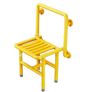 Bathroom <b>Folding</b> <b>Stool</b> With Backrest And Handrail 54Cm X 53Cm Non Slip For Senior Safety <b>Shower</b> Use - Product Image 5