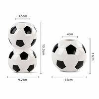 Vase en céramique créatif Qianrui en forme de ballon de football, arrangement floral hydroponique, porte-stylo, thème football artistique pour le salon