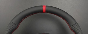 Volant personnalisé en fibre de carbone style <span class=keywords><strong>Audi</strong></span> <span class=keywords><strong>RS</strong></span> à fond plat, cuir perforé pour A3/A4/A5/A6/Q3/Q5/Q7/TT/S/<span class=keywords><strong>RS</strong></span> - Product Image 3