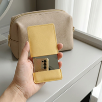 Personnalisation rapide du logo, miroir de poche multifonction en acier inoxydable gravé au laser, couleur personnalisée, ensemble cadeau d'affaires moderne