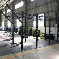 Structure de Cross Fit Commerciale Multifonctionnelle en Métal, Hauteur Réglable, pour Entraînements, Rack de Musculation, Équipement de Barres de Traction, Échelle d'Escalade