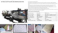 Machine automatique de fabrication de housses de coussins et d'oreillers de haute qualité MAPS PLC avec alimentation et couture 5-6 pièces/min