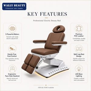 Lettino Estetico Professionale Wally Beauty, Tavolo Elettrico per Massaggi e Trattamenti di Bellezza per Saloni e <span class=keywords><strong>Spa</strong></span> - Product Image 3