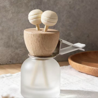Vente en gros de diffuseurs de parfum pour voiture de 10 ml, flacon de parfum vide en verre avec bouchon en bois