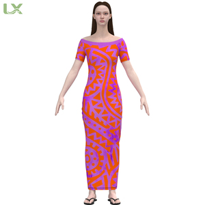 Impresión personalizada, tamaño, diseño de estilo vestidos de la isla del Pacífico mujeres micro Polinesia Mumu vestido conjunto diseño tropical Hawaiano - Product Image 4