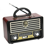 Radio portable rétro avec haut-parleur intégré, prise en charge des cartes USB/TF, lecteur MP3, radio antique, puissance de sortie 6W, haut-parleur sans fil