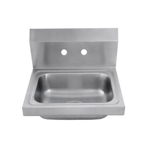 Industrial Stainless Steel Single Bowl Rectangular Wall Mounted Custom Wash Basin with Modern Design <b>Brushed</b> Surface 1 Hole - Product Image 4