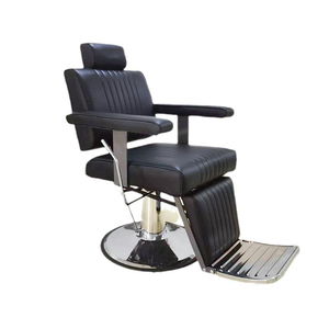 Fauteuil de Barbier Vintage en Acier Inoxydable pour Hommes, Chaise de Coiffure de Salon, Mobilier de Salon de Barbier - Product Image 1