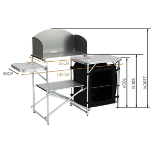 Portable Multifunctional <strong>Camping</strong> Picnic Mobile <strong>Kitchen</strong> Dining <strong>Table</strong> - Product Image 2