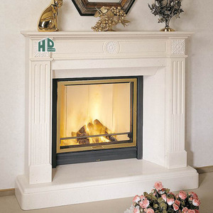 Caminetto a Parete in Marmo <span class=keywords><strong>di</strong></span> Alta Qualità, Stile Moderno, Decorativo con Effetto Fiamma per Uso Interno in Soggiorno - Product Image 4