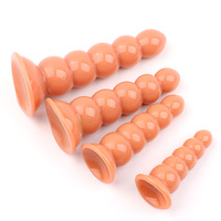 Plugs anaux souples et volumineux pour hommes, jouets sexuels pour adultes, perles de rocaille, produits BDSM pour le sexe anal