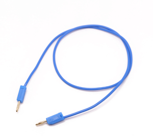 Fil de test avec fiche banane 2,0 mm aux deux extrémités, mâle vers mâle, plaqué or, PVC - Product Image 2