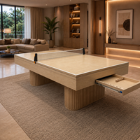 Table de billard moderne de haute qualité, design de créateur, personnalisable, avec plateau en ardoise, transformable en table de ping-pong et table à manger avec banc