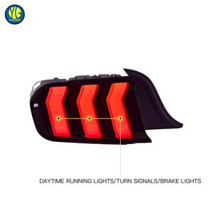 Yu Guang ไฟท้าย LED สำหรับ Ford <span class=keywords><strong>Mustang</strong></span> 2015-2023เลนส์ใส DRL ไฟท้ายสัญญาณอุปกรณ์เสริมรถยนต์ - Product Image 5