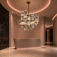Lustre suspendu moderne en cristal, luminaires de plafond pour la maison, salle d'exposition, salle de banquet, éclairage de plafond de luxe