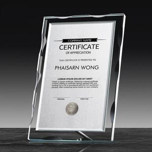 Plaque de certificat en cristal transparent gravée personnalisée HBL, trophées en verre de cristal pour cadeaux d'affaires, vente chaude - Product Image 3