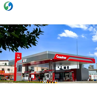 Cubierta para Gasolinera de Gran Tamaño, Fabricada a Medida, con Estructura de Acero Resistente a la Intemperie, Cubierta Personalizada para Gasolinera
