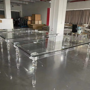 Tùy chỉnh rõ ràng Acrylic Bridal giao diện điều khiển bảng bên ngoài bàn ăn Acrylic bảng trong suốt cho tiệc cưới - Product Image 1