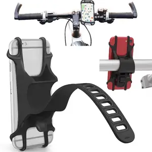 Suporte de silicone ajustável mágico para celular e bicicleta, suporte portátil para bicicleta e bicicleta de viagem