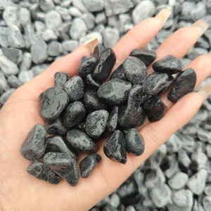 Pietre da giardino in ciottoli neri naturali, levigate come ciottoli neri a specchio, ognuna è un'opera d'arte conferita dalla terra - Product Image 5