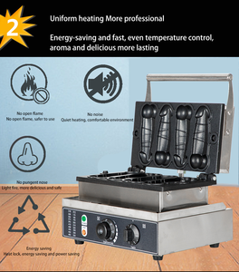 Gaufrier <span class=keywords><strong>Électrique</strong></span> Commercial Mini Pénis, Machine à Crêpes à Grille Carrée à Vendre - Product Image 2