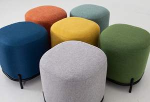 Tabouret repose-pieds rond en velours, avec jambes en métal, personnalisé, <span class=keywords><strong>de</strong></span> couleur gris nuit, offre spéciale - Product Image 6