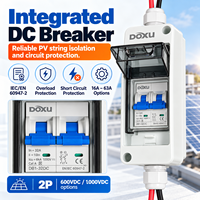 Pemutus Sirkuit DC 32A 1000VDC 2 Kutub untuk Solar PV, Miniature Circuit Breaker IP65 Tahan Air, Saklar Pemutus MC4 Pra-kabel