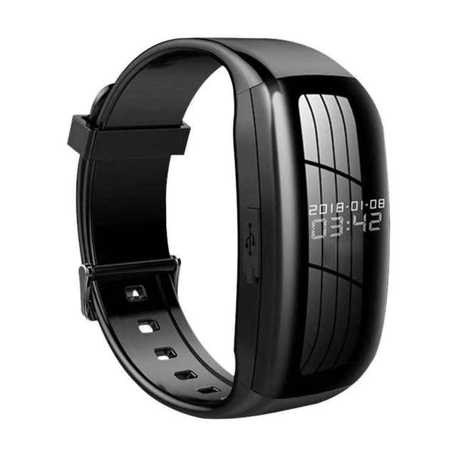 New Voice Activated Recording Aluminum Alloy Bracelet Sports Smart Watch HD Noise Reduction WAV Voice Recorder Built-in Lithium