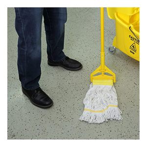 5 pulgadas. Cabezal de Mopa Húmeda Boardwalk BWK501WH Super Loop - Pequeño Blanco (12/Caja) - Product Image 1