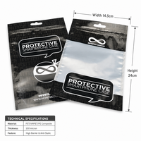Étui de téléphone personnalisé avec logo, sac d'emballage en feuille métallisée, pochette à fermeture éclair pour écouteurs, câble USB, accessoires électroniques