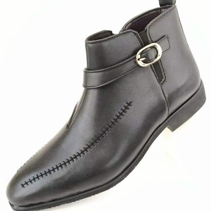 Bottes Chelsea brodées tendance pour hommes britanniques, avec fermeture éclair latérale, respirantes, confortables, grandes tailles, pour affaires - Product Image 1