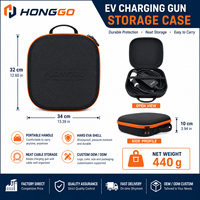 Étui de rangement rigide étanche en EVA personnalisé pour câbles de chargeur de véhicules électriques, fermeture éclair, 2-3 compartiments