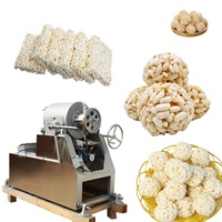 Ligne de production automatique de boulettes de riz soufflé, équipement industriel de transformation de céréales pour la fabrication de boulettes de riz soufflé croustillantes