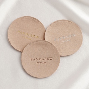 PandaSew Custom Logo Luxury Microfiber Jewelry Bags, Round Packaging for Rings Earrings Necklace Jewelry Pouch - Product Image 3