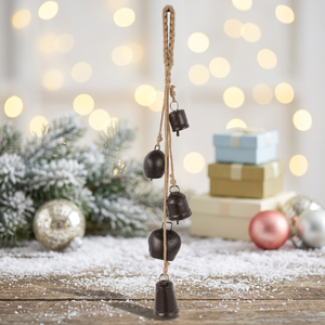 Metal <b>Bell</b> Wind <b>Chime</b> Hanging Ornament Round Shape Cast Plated Black Nickel Decorative Rattler for Home Decoration - Product Image 5