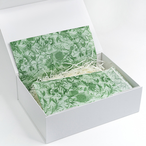 Eco-Friendly Green Wrapping Tissue Paper Brand Logo Custom Printed Coated Single-Sided Gift Paper for <b>Present</b> <b>Box</b> - Product Image 2