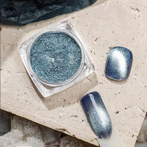 Galaxy Crystal Magnetic Cat Eye Nail Powder Wide Beam Shimmer <b>Mirror</b> Chrome Pigment Dust for Luxury Salon Manicure Available OEM - Product Image 3