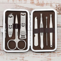 Ensemble de pédicure et de manucure en acier inoxydable, ensemble d'outils de beauté pour les ongles, coupe-ongles à bouche plate et inclinée
