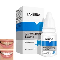 Essence blanchissante pour les dents Lanbena 10 ml, 10 cotons-tiges, traitement des taches jaunes, produits chinois pour blanchir les dents