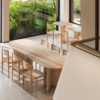 Meubles de restaurant modernes sur mesure Songdesign, ensemble de tables et de chaises, matériau en bois, motif carré, taille et couleur personnalisées, garantie 5 ans