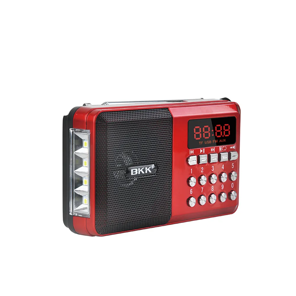 Alto-falante portátil tf de bolso, rádio fm, preço competitivo, para áreas externas, amplificador de sons, disco u, com luzes led