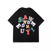 T-shirts personnalisés uniques en gros, impression en relief, 100% coton, t-shirts pour hommes, impression en relief 3D