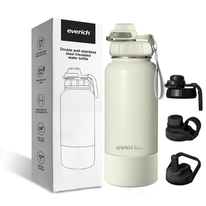 Botella de agua de bebida de acero inoxidable con aislamiento libre de Bpa Frasco de Vacío Térmico Caliente y frío con logotipo abierto con solo un <span class=keywords><strong>pulgar</strong></span> - Product Image 1